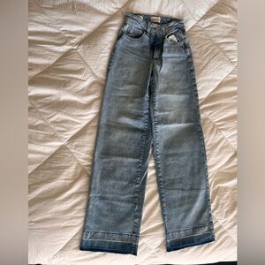 High rise wide leg jeans